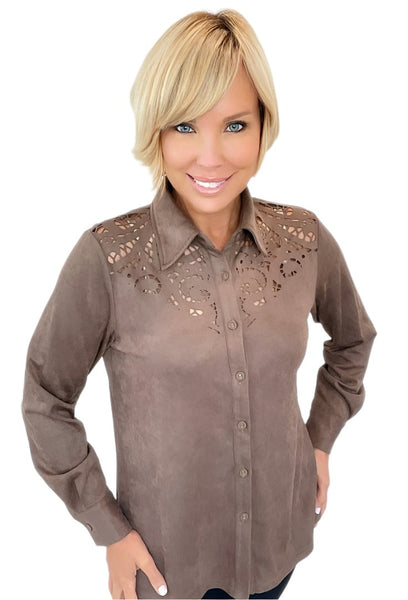 Something Special Sueded Blouse - Hitch