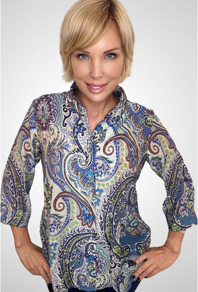 The Cascade Jacket Blouse - Crayon