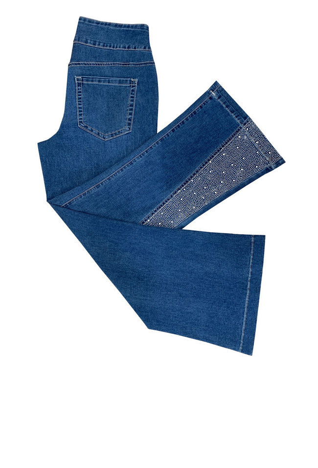 Emtrai Lers Rhinestone Jeans for Women 2022 Spring Summer New